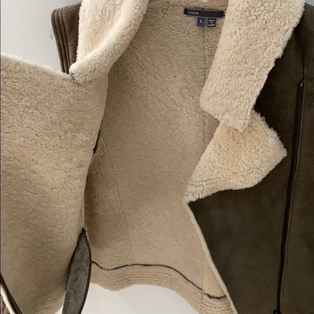 VINCE Genuine Lamb Shearling Vest - Picture 8 of 11